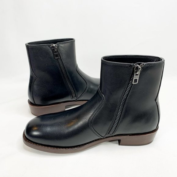 COACH West Black Sleek Zip Boot Ankle 7.5 - Picture 6 of 8